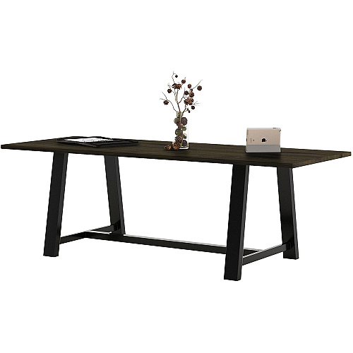 KFI Conference Table Rectangle Top - Cross Beam Base - 4 Legs - 96" Table Top Length x 36" Table Top Width - Assembly Required - Espresso - High Pressure Laminate (HPL) - 1 Each (819832024173)