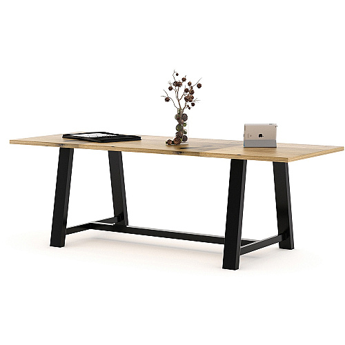 KFI Conference Table Rectangle Top - Cross Beam Base - 4 Legs - 96" Table Top Length x 36" Table Top Width - Assembly Required - Natural - High Pressure Laminate (HPL) - 1 Each (819832024159)