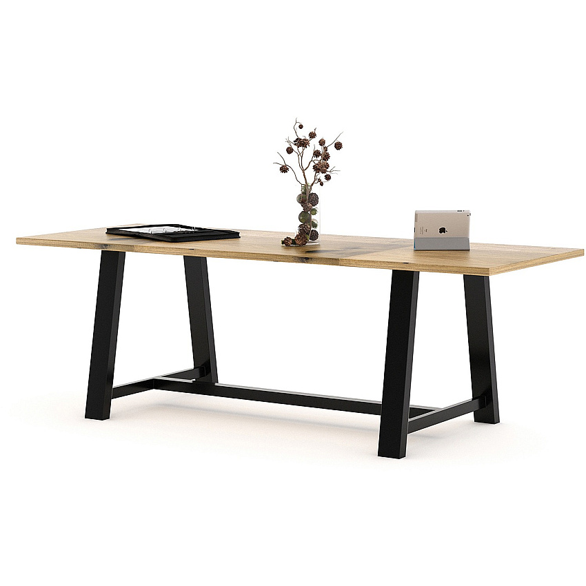 KFI Conference Table Rectangle Top - Cross Beam Base - 4 Legs - 96" Table Top Length x 36" Table Top Width - Assembly Required - Natural - High Pressure Laminate (HPL) - 1 Each (819832024159)