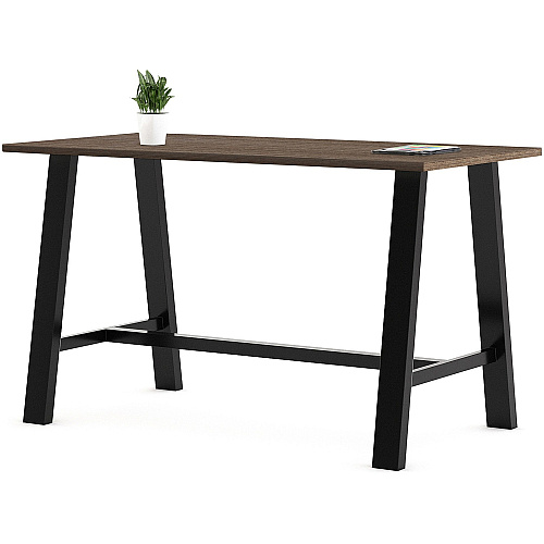 KFI Midtown Base Cafe Table 36" Table Top Width x 72" Table Top Depth - Assembly Required - Teak - Solid Wood Top Material - 1 Each (819832022988)