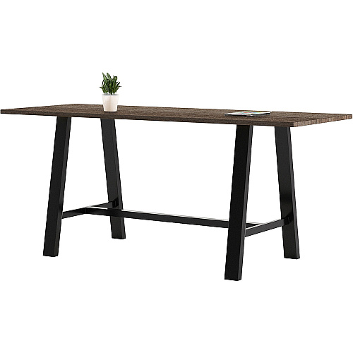 KFI Midtown Base Cafe Table 36" Table Top Width x 84" Table Top Depth - Assembly Required - Teak - Solid Wood Top Material - 1 Each (819832023107)