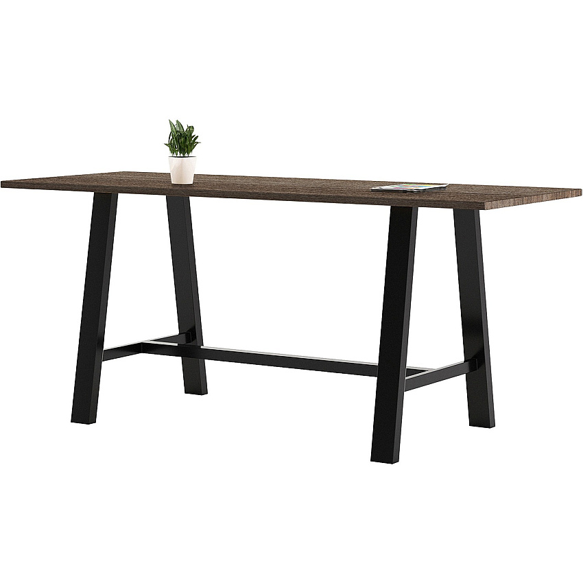 KFI Midtown Base Cafe Table 36" Table Top Width x 84" Table Top Depth - Assembly Required - Teak - Solid Wood Top Material - 1 Each (819832023107)