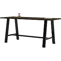 KFI Midtown Base Cafe Table Rectangle Top - Sawhorse Leg Base - 4 Legs - 96