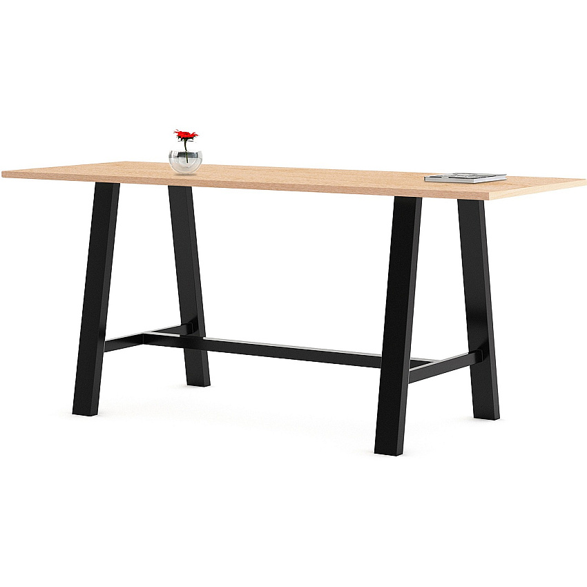 KFI Midtown Base Cafe Table 36" Table Top Width x 84" Table Top Depth - Assembly Required - Maple - Solid Wood Top Material - 1 Each (819832023244)