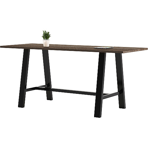 KFI Midtown Base Cafe Table 36" Table Top Width x 96" Table Top Depth - Assembly Required - Teak - Solid Wood Top Material - 1 Each (819832023220)
