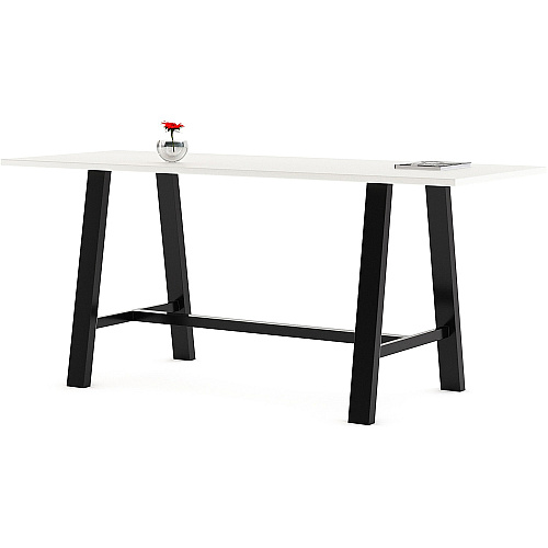 KFI Midtown Base Cafe Table 36" Table Top Width x 96" Table Top Depth - Assembly Required - White - Solid Wood Top Material - 1 Each (819832023190)