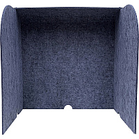 Ghent Acoustic Desktop Surround 3 Panels - 24" Width x 24" Height x 18" Depth - Polyethylene Terephthalate (PET) Felt - Silver - 1 Each (ADS2424SIL)