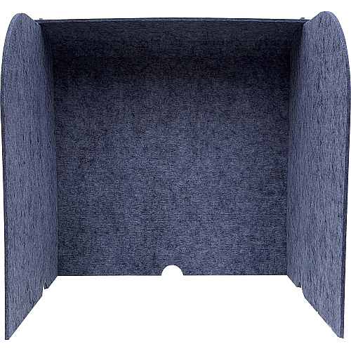 Ghent Acoustic Desktop Surround 3 Panels - 24" Width x 24" Height x 18" Depth - Polyethylene Terephthalate (PET) Felt - Silver - 1 Each (ADS2424SIL)