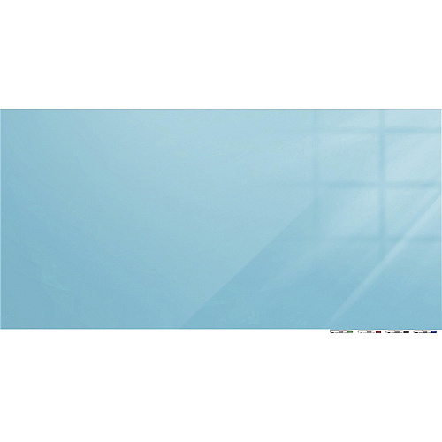 Ghent Magnetic Aria - Horizontal 36" (3 ft) Width x 24" (2 ft) Height - Blue Tempered Glass Surface - Rectangle - Horizontal - Magnetic - Eraser Included - 1 Each (ARIASM23BE)