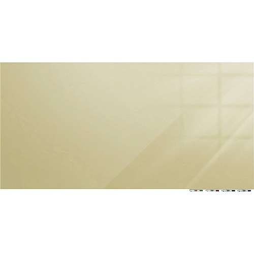 Ghent Magnetic Aria - Horizontal 36" (3 ft) Width x 24" (2 ft) Height - Beige Tempered Glass Surface - Rectangle - Horizontal - Magnetic - Eraser Included - 1 Each (ARIASM23BG)