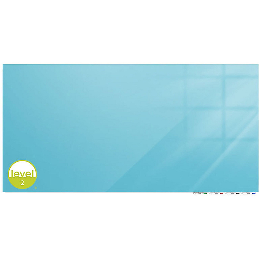 Ghent Magnetic Aria - Horizontal 72" (6 ft) Width x 36" (3 ft) Height - Blue Tempered Glass Surface - Rectangle - Horizontal - Magnetic - Eraser Included - 1 Each (ARIASM36BE)