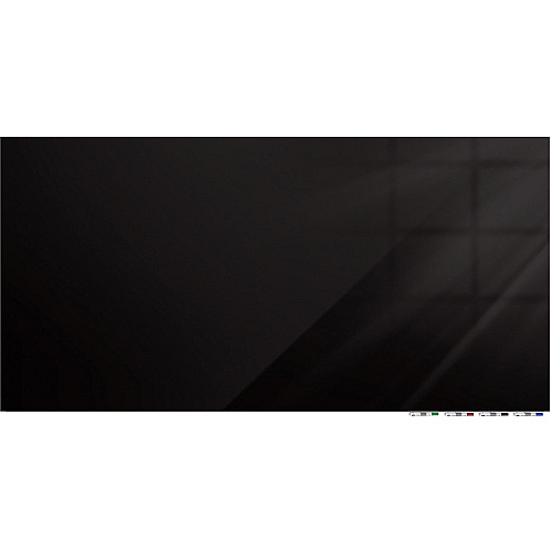 Ghent Magnetic Aria - Horizontal 72" (6 ft) Width x 36" (3 ft) Height - Black Tempered Glass Surface - Rectangle - Horizontal - Magnetic - Eraser Included - 1 Each (ARIASM36BK)