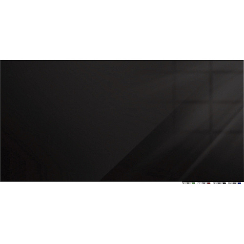 Ghent Magnetic Aria - Horizontal 60" (5 ft) Width x 48" (4 ft) Height - Black Tempered Glass Surface - Rectangle - Horizontal - Magnetic - Eraser Included - 1 Each (ARIASM45BK)