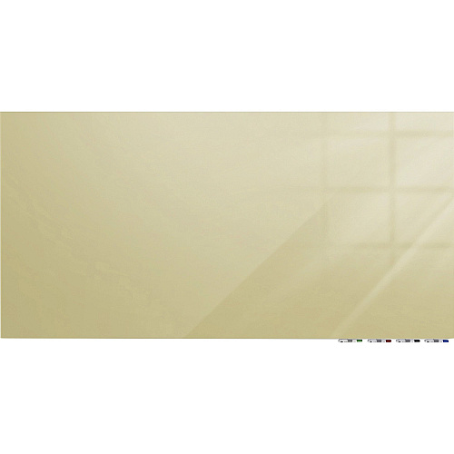Ghent Magnetic Aria - Horizontal 96" (8 ft) Width x 48" (4 ft) Height - Beige Tempered Glass Surface - Rectangle - Horizontal - Magnetic - Eraser Included - 1 Each (ARIASM48BG)