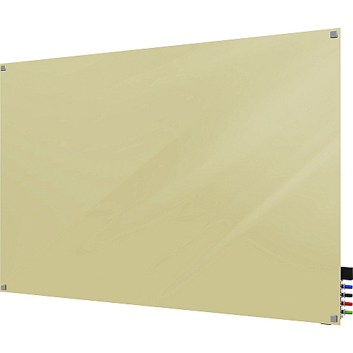 Ghent Harmony Dry Erase Board 48" (4 ft) Width x 36" (3 ft) Height - Tempered Glass Surface - Beige Back - Square - Magnetic - 1 Each (HMYSM34BG)