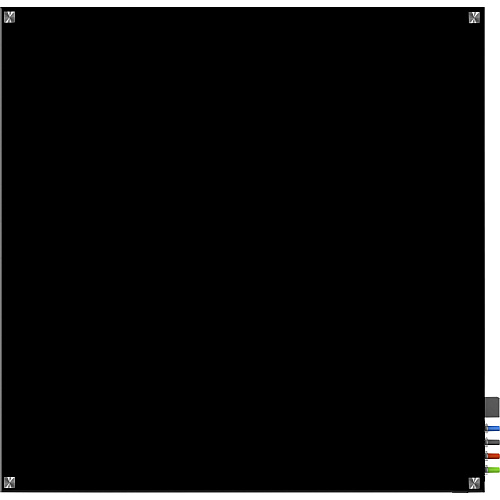 Ghent Harmony Dry Erase Board 48" (4 ft) Width x 48" (4 ft) Height - Tempered Glass Surface - Black Back - Square - Magnetic - 1 Each (HMYSM44BK)