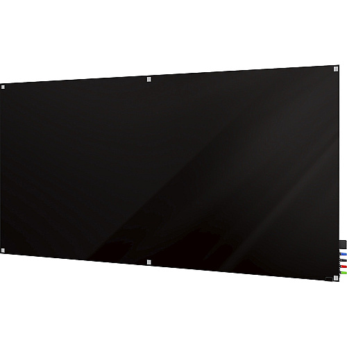 Ghent Harmony Dry Erase Board 60" (5 ft) Width x 48" (4 ft) Height - Tempered Glass Surface - Black Back - Square - Magnetic - 1 Each (HMYSM45BK)