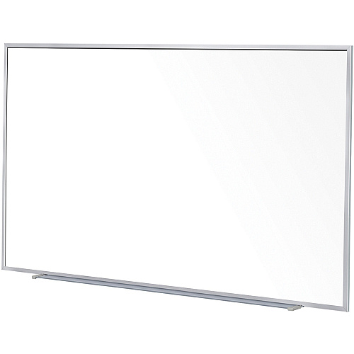 Ghent 5'H Projection Porcelain Whiteboard 96" (8 ft) Width x 60" (5 ft) Height - White Porcelain Surface - Gray Satin Aluminum Frame - Magnetic - Eraser Included - 1 Each (M1P584)