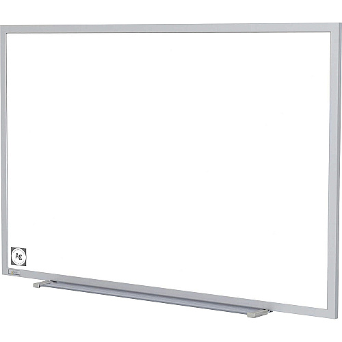 Ghent Hygienic Porcelain Whiteboard with Aluminum Frame 48" (4 ft) Width x 36" (3 ft) Height - White Porcelain Steel Surface - White Anodized Aluminum Frame - Magnetic - 1 Each (M4341)