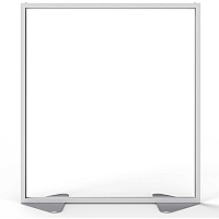 Ghent Partition 48" Width x 54" Height - Aluminum Frame - Porcelain, Vinyl - Clear - 1 Each (MP544870)