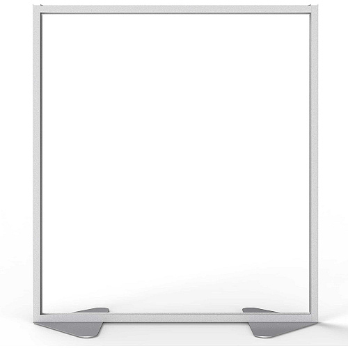 Ghent Partition 48" Width x 54" Height - Aluminum Frame - Porcelain, Vinyl - Clear - 1 Each (MP544870)