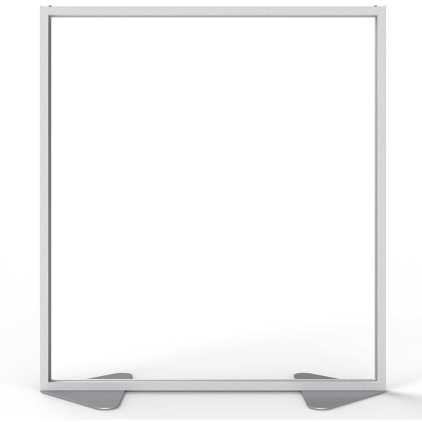 Ghent Partition 48" Width x 54" Height - Aluminum Frame - Porcelain, Vinyl - Clear - 1 Each (MP544870)