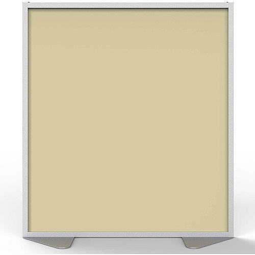 Ghent Partition 48" Width x 54" Height - Aluminum Frame - Porcelain, Vinyl - Caramel - 1 Each (MP54488A)
