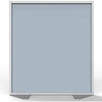 Ghent Partition 48" Width x 54" Height - Aluminum Frame - Porcelain, Vinyl - Silver - 1 Each (MP54488F)