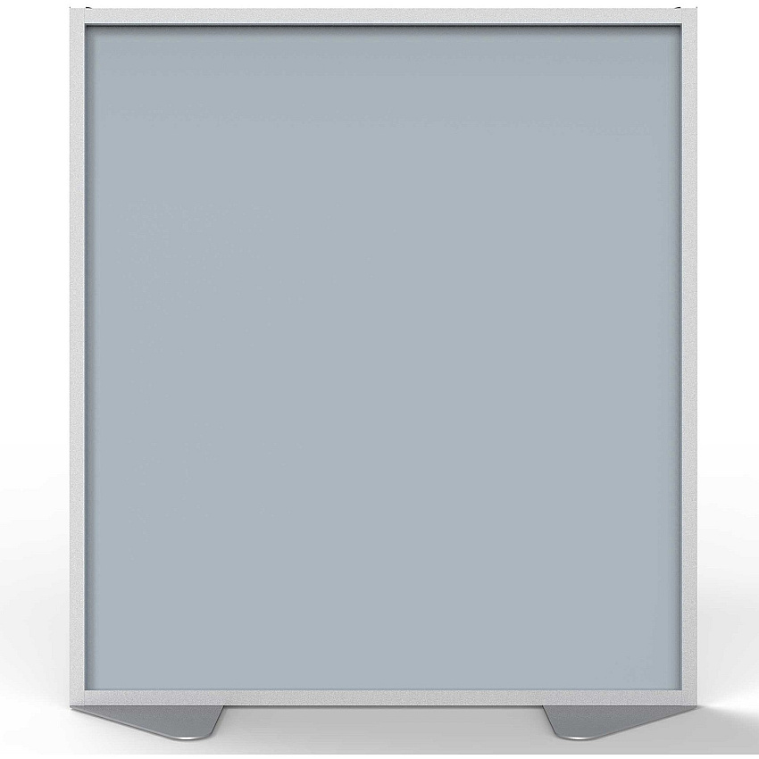 Ghent Partition 48" Width x 54" Height - Aluminum Frame - Porcelain, Vinyl - Silver - 1 Each (MP54488F)