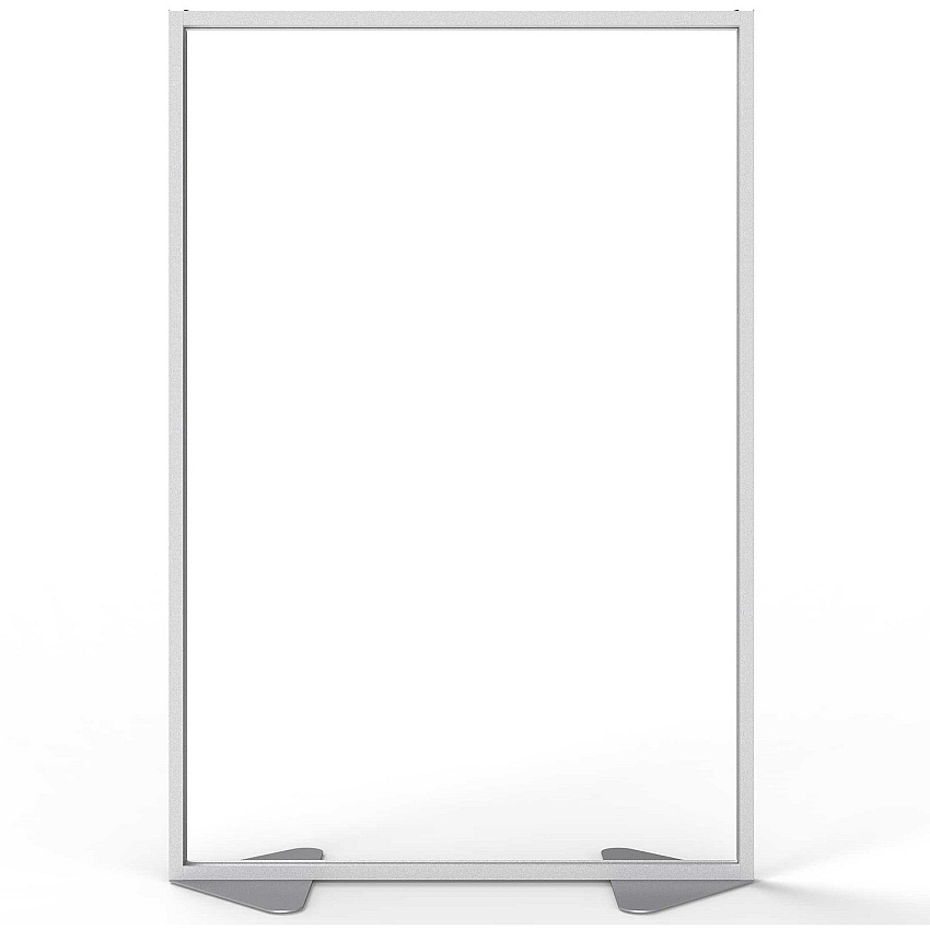 Ghent Partition 48" Width x 72" Height - Aluminum Frame - Porcelain, Vinyl - Clear - 1 Each (MP724870)
