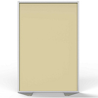 Ghent Partition 48" Width x 72" Height - Aluminum Frame - Porcelain, Vinyl - Caramel - 1 Each (MP72488A)