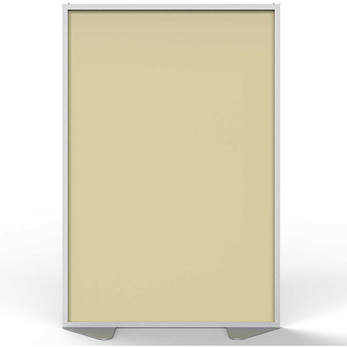 Ghent Partition 48" Width x 72" Height - Aluminum Frame - Porcelain, Vinyl - Caramel - 1 Each (MP72488A)