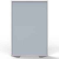 Ghent Partition 48" Width x 72" Height - Aluminum Frame - Porcelain, Vinyl - Silver - 1 Each (MP72488F)