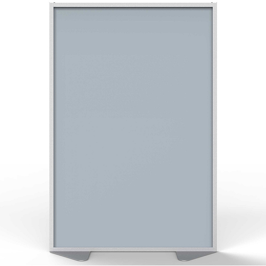 Ghent Partition 48" Width x 72" Height - Aluminum Frame - Porcelain, Vinyl - Silver - 1 Each (MP72488F)