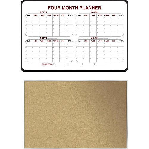 Ghent Dry Erase/Bulletin Board Kit Cork - 1 Each (WFH2)