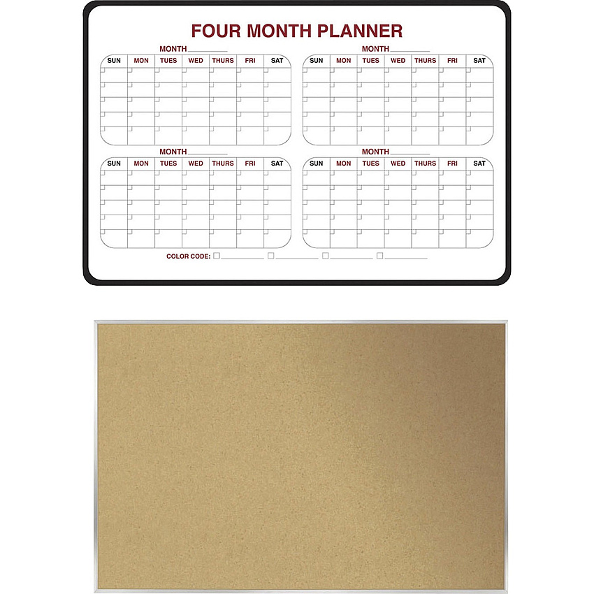 Ghent Dry Erase/Bulletin Board Kit Cork - 1 Each (WFH2)