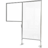 Ghent Panel 46.8" Width x 57" Height x 10" Depth - Aluminum Frame - Plastic - Clear - 1 Each (WSD25747C)