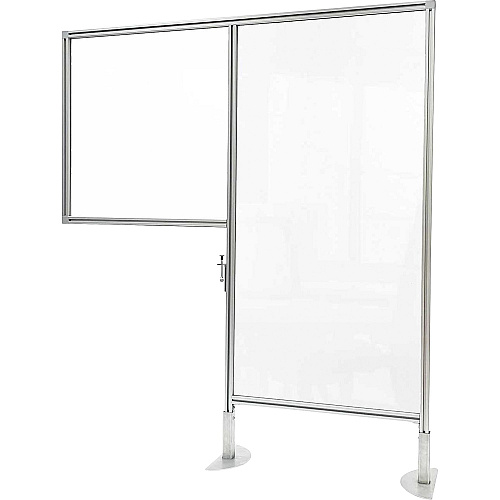 Ghent Panel 46.8" Width x 57" Height x 10" Depth - Aluminum Frame - Plastic - Clear - 1 Each (WSD25747C)