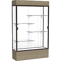 Waddell Reliant Display Cabinet 48" Width x 16" Depth x 80" Height - 4 x Shelf(ves) - Sliding Door(s) - Durable, Adjustable Shelf, Lockable, LED Light - Assembly Required - 1 Each - TAA Compliant (2174WBBZDK)