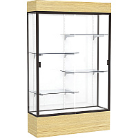 Waddell Reliant Display Cabinet 48" Width x 16" Depth x 80" Height - 4 x Shelf(ves) - Sliding Door(s) - Durable, Adjustable Shelf, Lockable, LED Light - Assembly Required - 1 Each - TAA Compliant (2174WBBZLV)