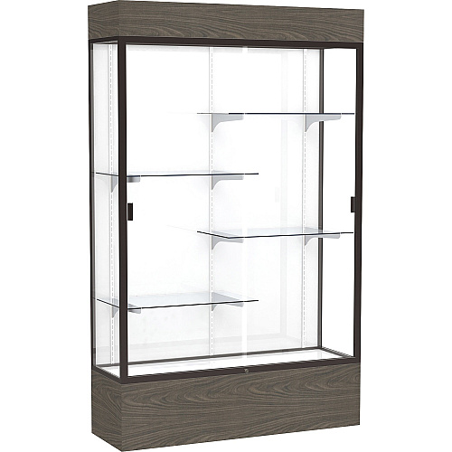 Waddell Reliant Display Cabinet 48" Width x 16" Depth x 80" Height - 4 x Shelf(ves) - Sliding Door(s) - Durable, Adjustable Shelf, Lockable, LED Light - Assembly Required - 1 Each - TAA Compliant (2174WBBZWV)