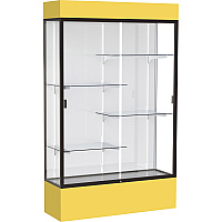 Waddell 4' (48"W) Floor Case 48" Width x 16" Depth x 80" Height - 4 x Shelf(ves) - Sliding Door(s) - Adjustable Shelf, Lockable, LED Light, Sturdy, Leveler - Assembly Required - 1 Each - TAA Compliant (3174WBBZGR)