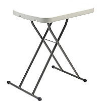 Iceberg IndestrucTable Small Space Personal Table Platinum Top - 25 lb Capacity - Height Adjustable - 20.80