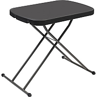 Iceberg IndestrucTable Small Space Personal Table Black Top - 25 lb Capacity - Height Adjustable - 20.80