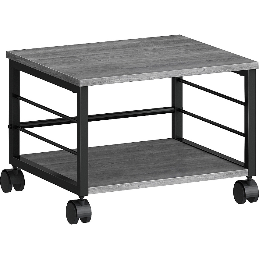 Lorell Underdesk Mobile Machine Stand 150 lb Load Capacity - 13.20" Height x 18.70" Width x 15.70" Depth - Desk - Powder Coated - Metal, Laminate, Polyvinyl Chloride (PVC) - Charcoal, Black (LLR60262)