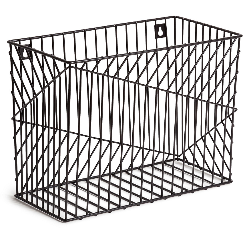 U Brands Vena Desk Organization Collection Hanging File Basket 9.50" Height x 6.80" Width x 12.40" Length - Black - Metal - 1 Each (3836U0206)