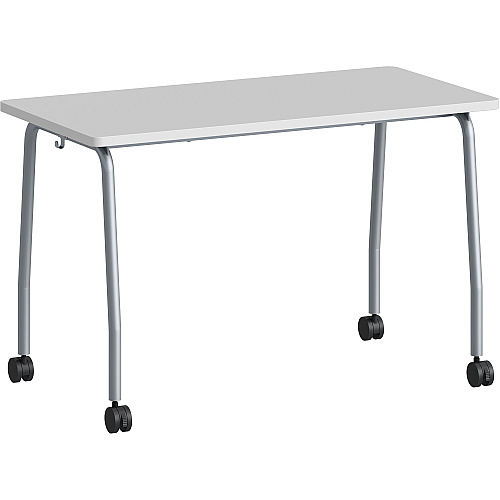Lorell Training Table Laminated Top - 300 lb Capacity - 29.50" Table Top Length x 23.63" Table Top Width x 1" Table Top Thickness - 47.25" Height - Assembly Required - Gray - Particleboard Top Material - 1 Each (LLR60847)