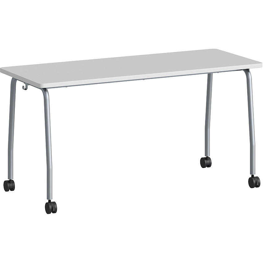 Lorell Training Table Laminated Top - 300 lb Capacity - 29.50" Table Top Length x 23.63" Table Top Width x 1" Table Top Thickness - 59" Height - Assembly Required - Gray - Particleboard Top Material - 1 Each (LLR60848)