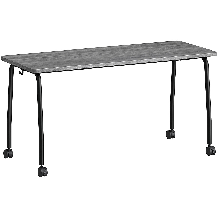Lorell Training Table Laminated Top - 300 lb Capacity - 29.50" Table Top Length x 23.63" Table Top Width x 1" Table Top Thickness - 59" Height - Assembly Required - Weathered Charcoal - Particleboard Top Material - 1 Each (LLR60846)