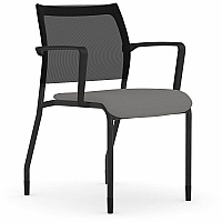 9 to 5 Seating Luna Guest Chair Cloud Seat Color - Fabric Seat Material - Black Back Color - Black Frame Color - 1 Each (3461GTA49BCD)